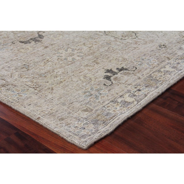 Rugs Evie Hand Knotted Wool Gray & Beige - 9'x12' For Sale In Los Angeles - Image 6 of 7