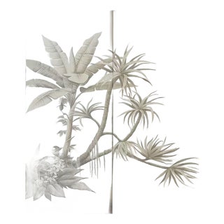 36" * H96" * 2ps, Hand-Painted Retro Tropical Landscape Mural Wallpaper For Sale