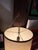 Metal Vintage Ornate Gold Tone Metal and Fabric Hanging Light Fixture For Sale - Image 7 of 7