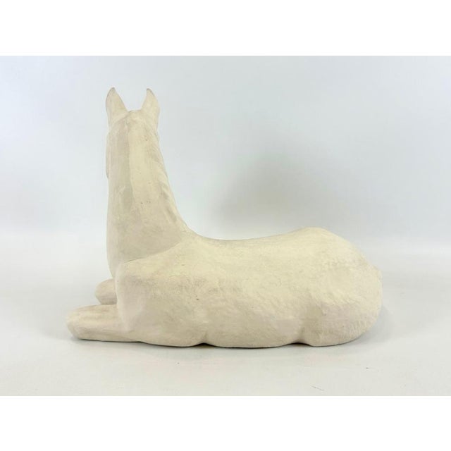 1980s Vintage Large Ceramic Lying Horse Figure, 1980s For Sale - Image 5 of 14