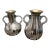 1980s Dramatic Mercury Glass Vases- Set of 2 For Sale