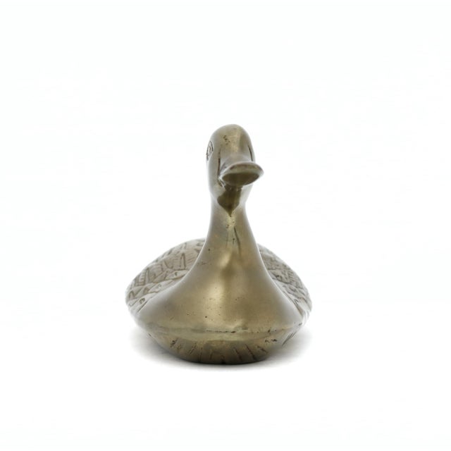 Brass Large Brass Duck Decoy Figurine For Sale - Image 8 of 9