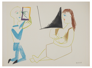 Pablo Picasso, Artist, Woman and Child, Lithograph