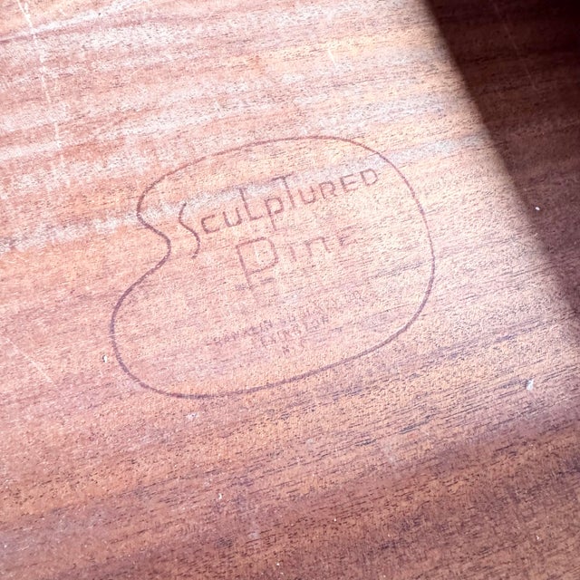 Mid Century Modern Sculptured Pine Desk by Franklin Shockey For Sale - Image 10 of 10