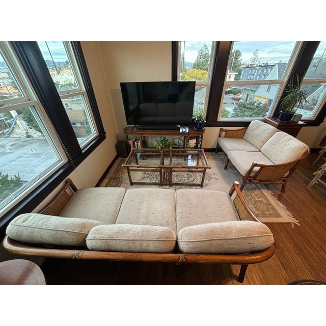 McGuire Vintage McGuire Three-Seat Sofa For Sale - Image 4 of 14