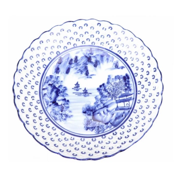 Pierced Chinoiserie Footed Dish, Small For Sale