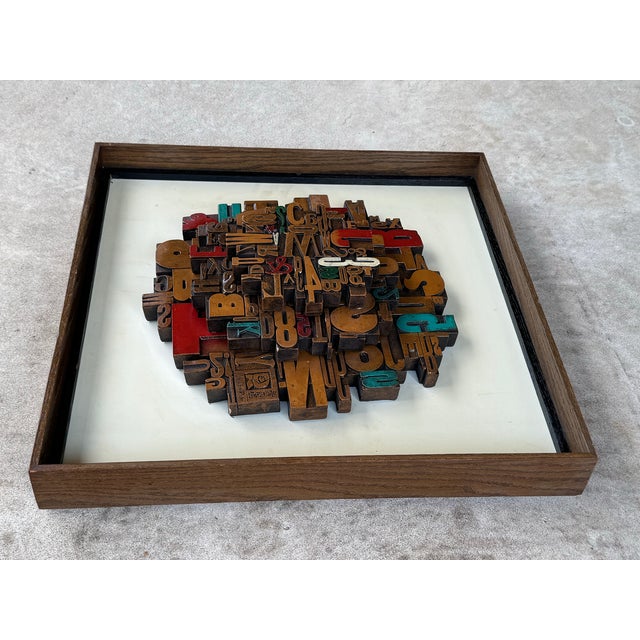 Mid-Century Modern Mid Century Cube Wall Art AlphaSculp Sheldon Rose For Sale - Image 3 of 10