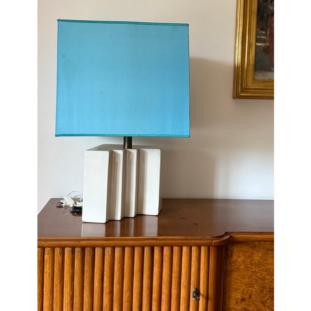 1970s Set of 2 Hollywood Regency Ceramic Table Lamps, France 1970s For Sale - Image 5 of 12