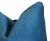 Mid-Century Modern Aquamarine Teal Velvet Reversible Feather/Down Pillow 22" Square For Sale - Image 3 of 5