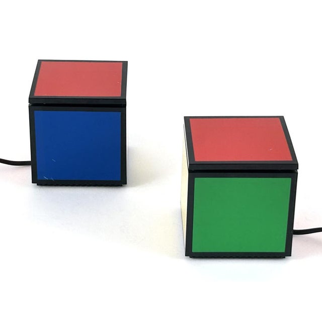 1970s Early Pentacolore Cuboluce Table Lamps by Franco Bettonica & Mario Melocchi for Cini & Nils, 1972, Set of 2 For Sale - Image 5 of 18
