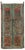 Vintage Weathered Polychrome Wooden Door For Sale