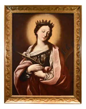 Workshop of Guido Reni, Saint Catherine of Alexandria, 1650, Oil on Canvas, Framed