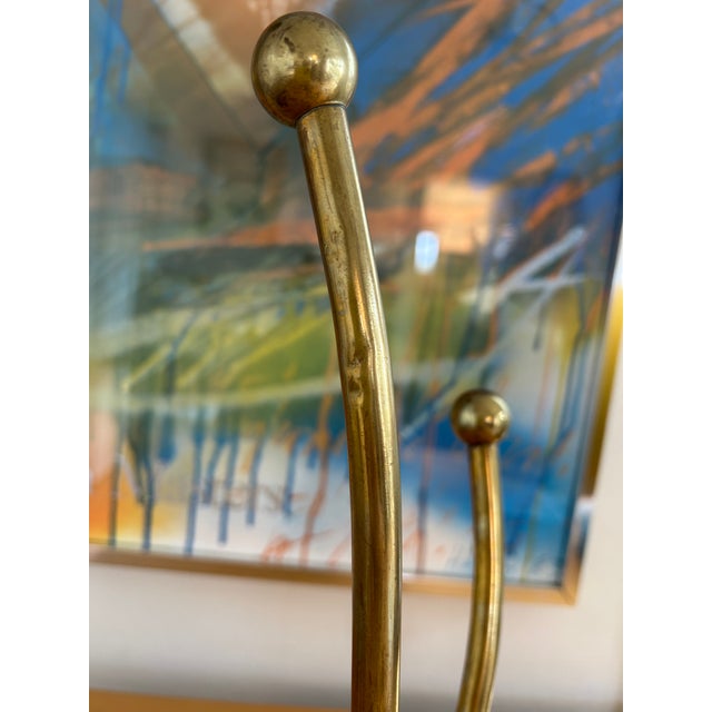 Early 20th Century Early 20th Century Wall Mount Brass Coat/Hat Rack - 6 Hooks For Sale - Image 5 of 6