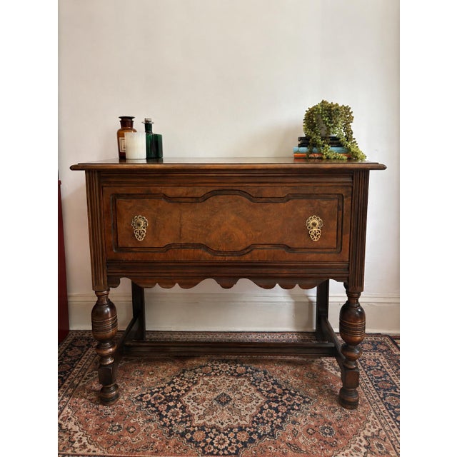 An elegant Spanish Colonial Revival server cabinet by Berkey & Gay of Grand Rapids, one of America’s premier American...