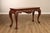 Traditional Maitland-Smith Georgian Style Carved Mahogany Inlaid Console Table For Sale - Image 3 of 18