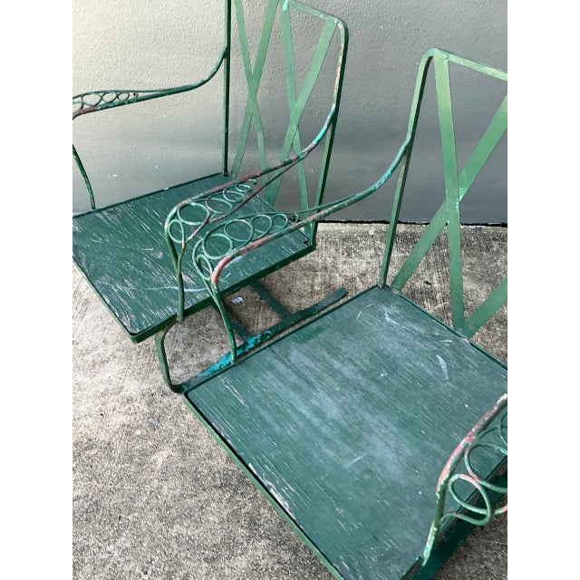 Vintage Sculptural Iron Springer Lounge Chairs - A Pair For Sale - Image 13 of 16