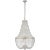 Chapman & Myers for Visual Comfort Signature Linfort Basket Form Chandelier in Polished Nickel with Clear Glass Trim For Sale