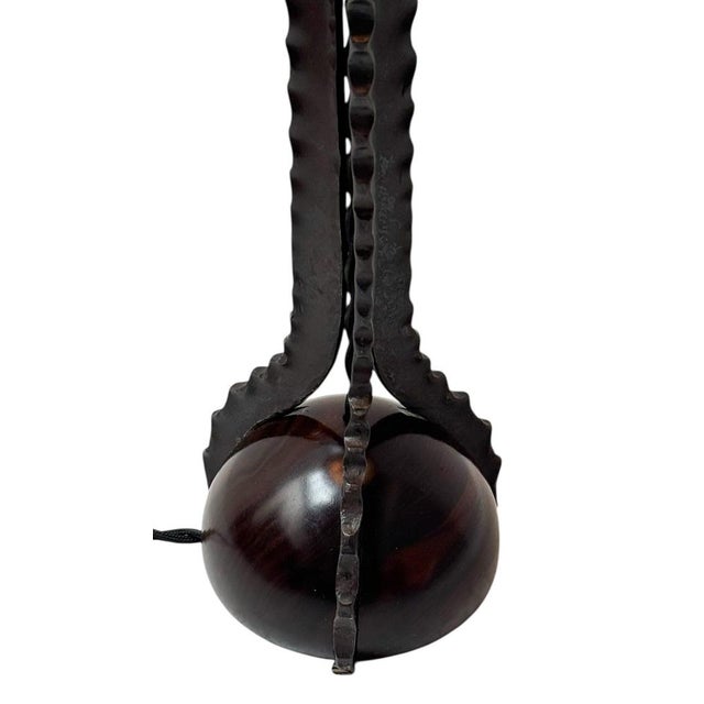 Brown Art Deco Amsterdam School Table Lamp by Piet Kramer, 1920s For Sale - Image 8 of 12