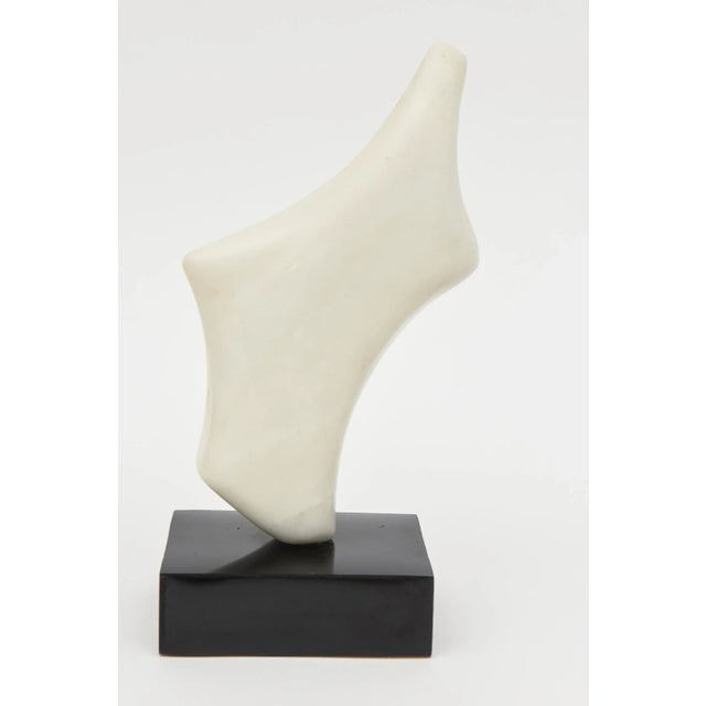 Vintage Carrara Marble and Black Resin Abstract Sculpture, 1980's For Sale - Image 9 of 11