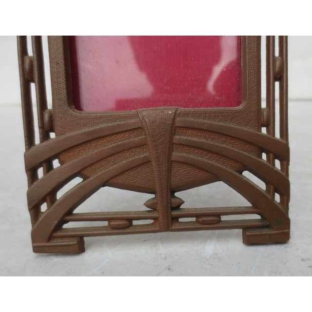 Copper Coppery Art Deco Photo Frame For Sale - Image 8 of 8