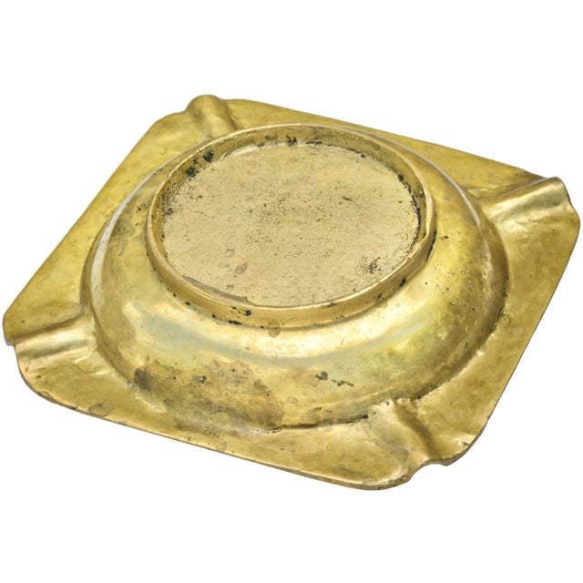Early 20th Century Handmade Brass Ashtray & Catchall With Persian Motifs For Sale In New York - Image 6 of 6