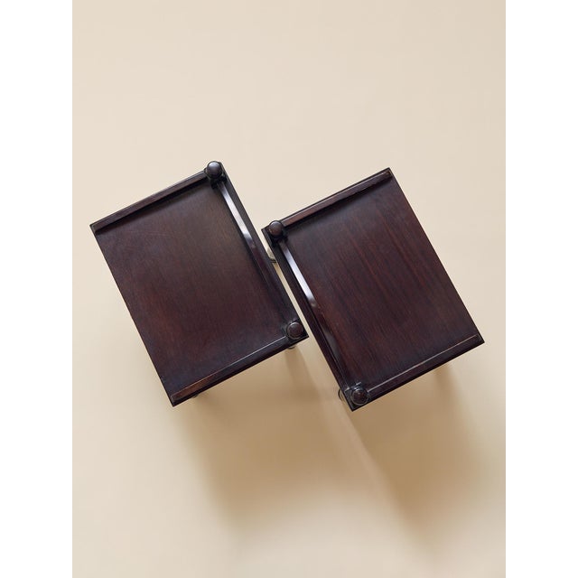 Brown The Vintage Pair of Swedish Painted Pine Nighstands, 1950s For Sale - Image 8 of 15