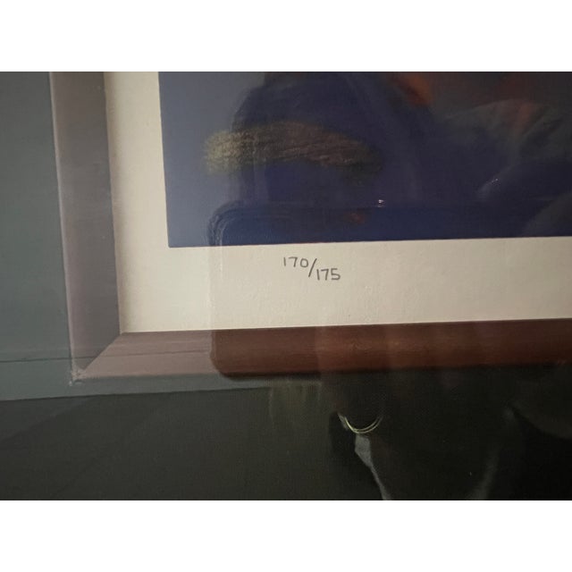 Wood Late 20th Century Manel Anoro Spanish Artist, Print of Red Lady For Sale - Image 7 of 12