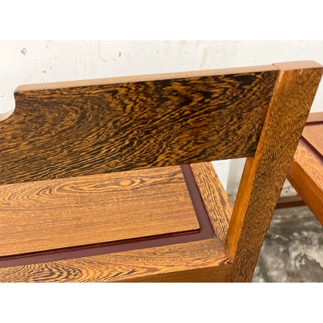 Brown Late 20th Century Vintage Solid Side Chairs by Studio Upstairs - a Pair For Sale - Image 8 of 12