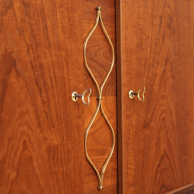 1960s Teak English Dry Bar Liquor Cabinet For Sale - Image 12 of 15