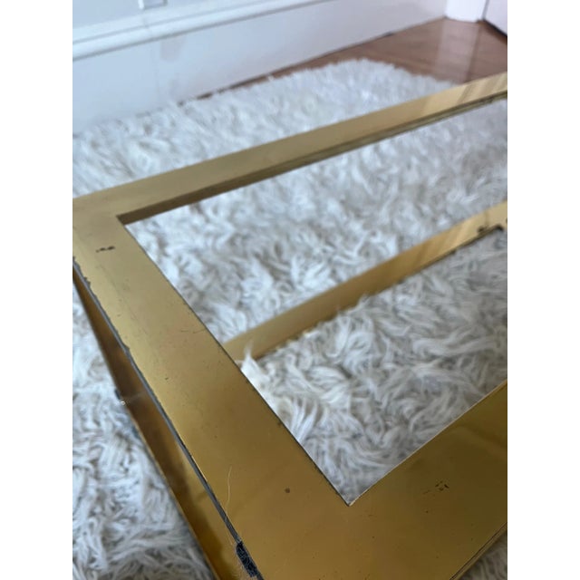 Mid 20th Century Art Deco-Style Brass Pedestal With Smoked Glass Top For Sale - Image 9 of 11