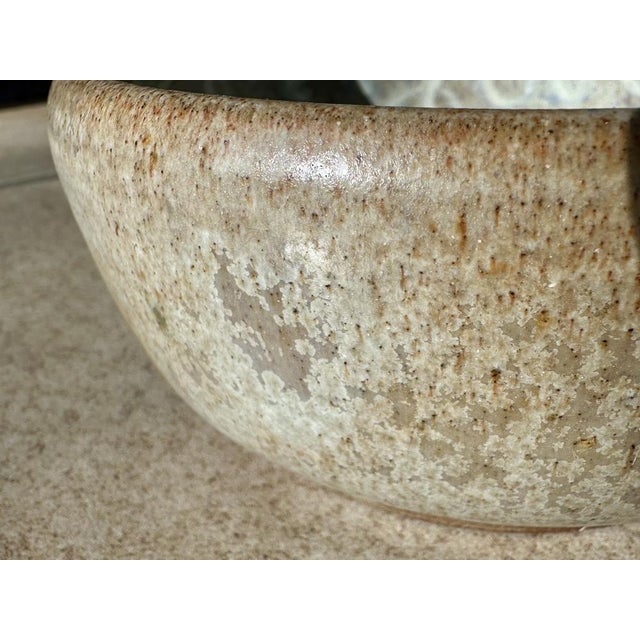 Crystalline Flow Glazed Studio Ceramic Bowl by Helma Klett, Fredelsloh, Germany, 1980s For Sale - Image 10 of 13
