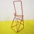 Red Metal Step Stool with White Plastic Seat from Norda For Sale - Image 10 of 12