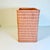 Peach Mid-Century Boho Chic Coastal Peach Colored Wicker Wastebasket For Sale - Image 8 of 13
