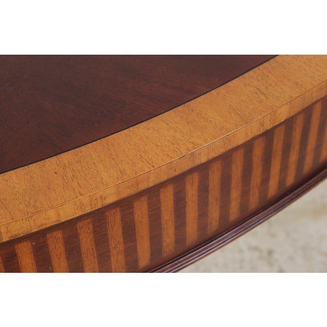 Ethan Allen Inlaid Mahogany Console Hall Table For Sale - Image 10 of 18