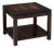 Late 20th Century Williams-Sonoma Home Dark Walnut End Table With Lower Shelf For Sale