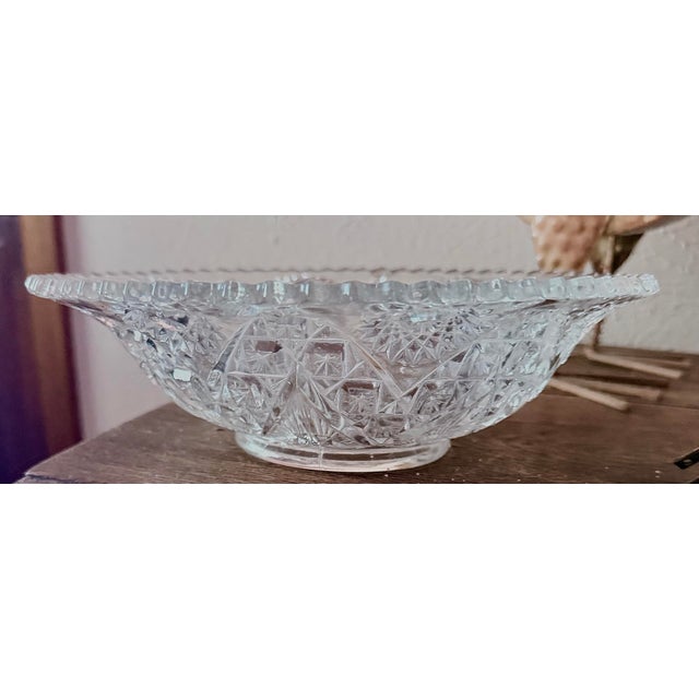 American Late 19th Century American Brilliance Crystal Bowl For Sale - Image 3 of 3