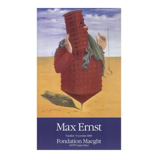 1983 Max Ernst 'Ubu' Surrealism Yellow,Multicolor France Offset Lithograph For Sale