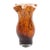 Contemporary Amber Art Glass Vase For Sale