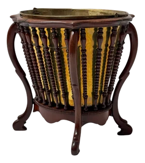 Dutch Victorian Walnut Tea Stove, 1870s