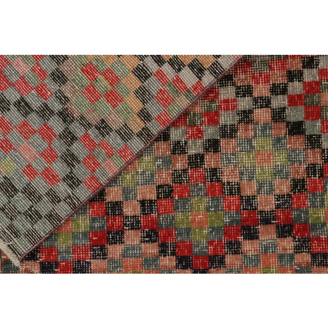 Textile Vintage Zeki Müren Rug in Polychromatic Geometric Pattern - by Rug & Kilim For Sale - Image 7 of 8