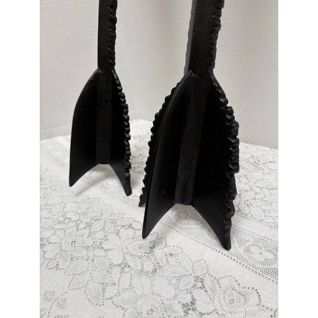 Large Rugged Black Metal Arrow Wall Decor-Set of Two For Sale In Sacramento - Image 6 of 10