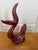 Art Deco Vintage Haeger Mauve Pink Ceramic Flying Fish Statue For Sale - Image 3 of 4