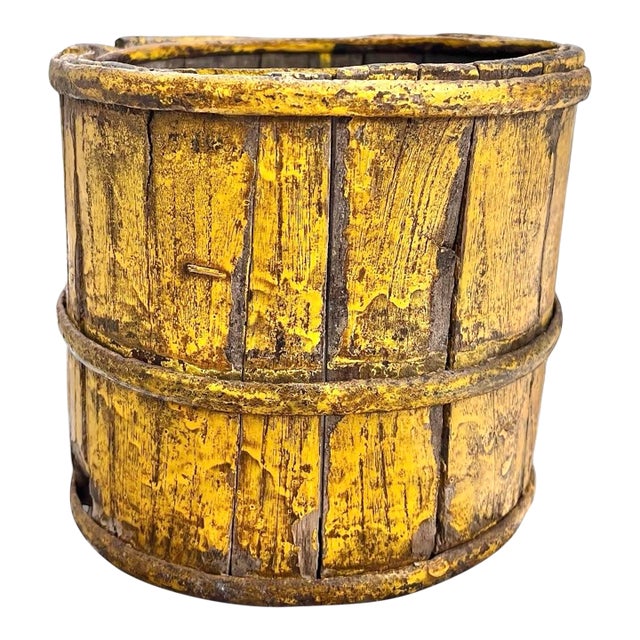 Antique Berry Bucket With Original Paint For Sale