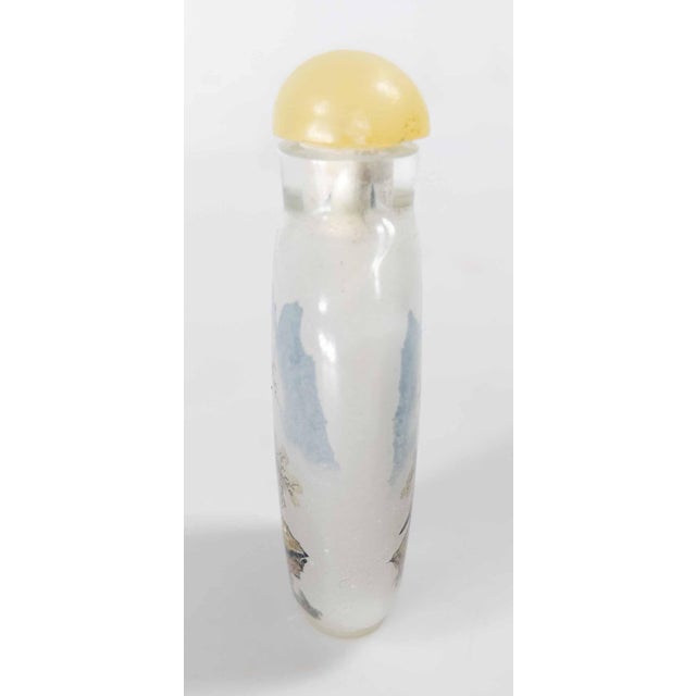 Chinese Mid-Century Chinese Inside Reverse Painted Snuff Bottle Signed For Sale - Image 3 of 9