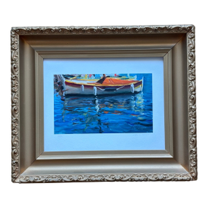 2025 Julian Merrow Smith Boats Sailboats on the French Coast Giclee in Vintage French Frame