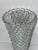 Mid-Century Modern Vintage Indiana Glass Diamond Point Footed Trumpet Vase Clear Pressed Glass 8" For Sale - Image 3 of 3