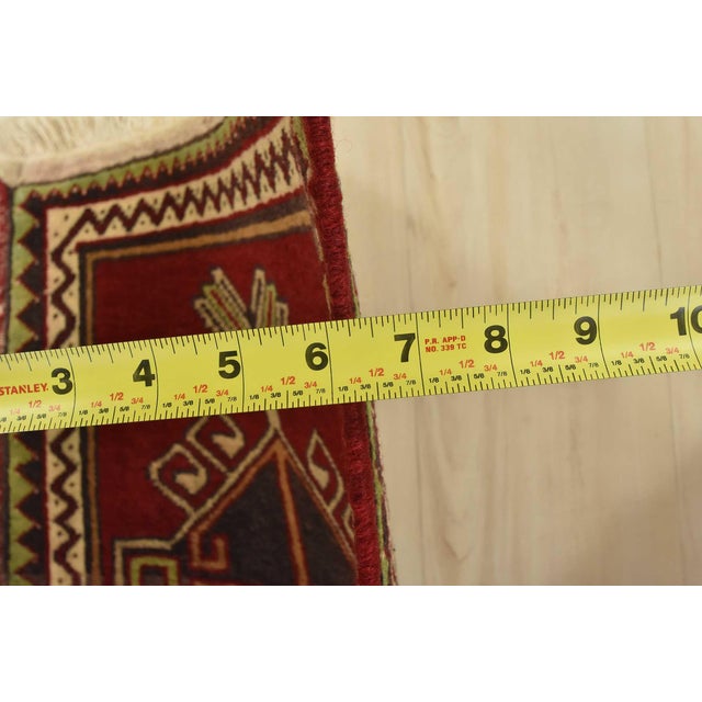 Red Malatya Rug 1’9” X 3’7” Red Wool Vintage Tribal Hand-Knotted Oriental Carpet For Sale - Image 8 of 9