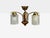 Mid-Century Modern 1950s Swedish Modern, Small Pendant Light, Brass, Teak, Textured Glass, Sweden For Sale - Image 3 of 12
