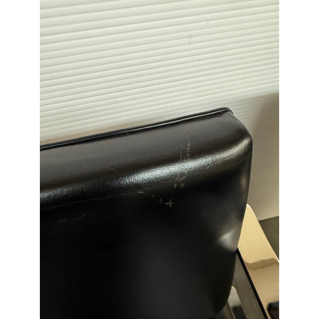 Chrome Brueton Cantilever Leather + Chrome Chair For Sale - Image 8 of 12
