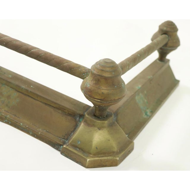Antique Brass Rail Fireplace Fender Chairish